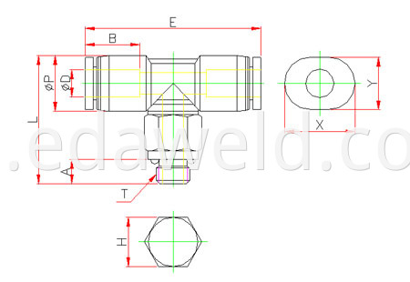 PB Pneumatic Quick Connector Fittings